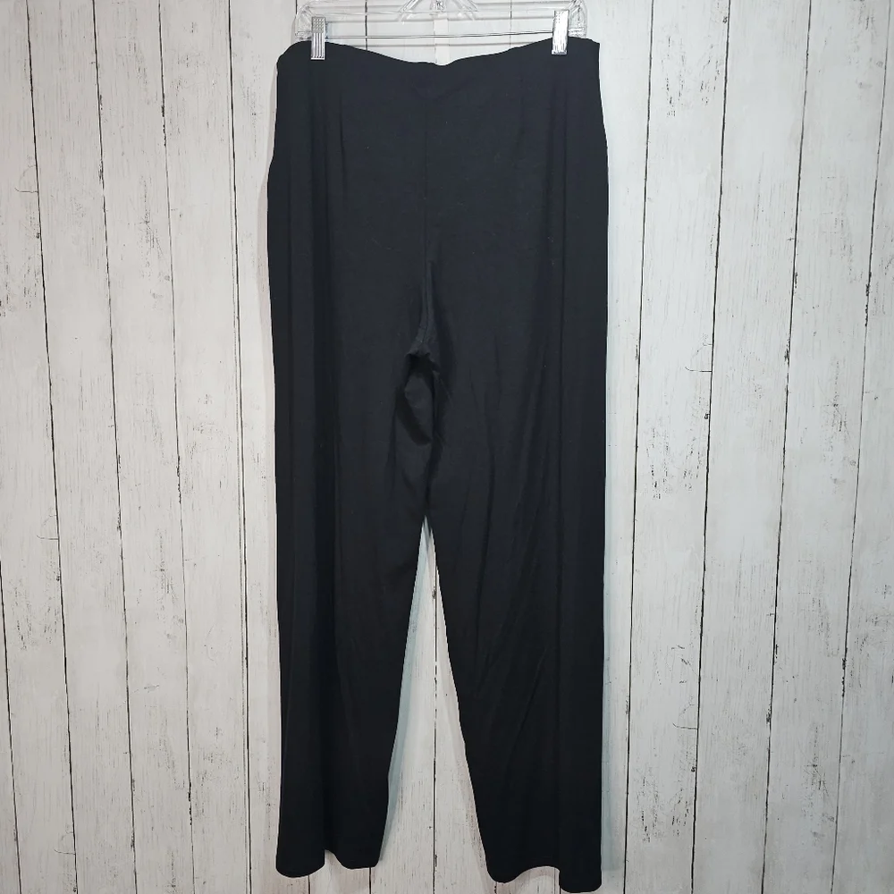 J. Jill Wearever Collection Black Tie Waist Pull-on Wide Leg Pants Size Medium. - Picture 6 of 7